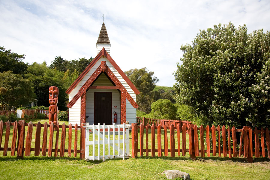 Tiny Maori church, Banks peninsula