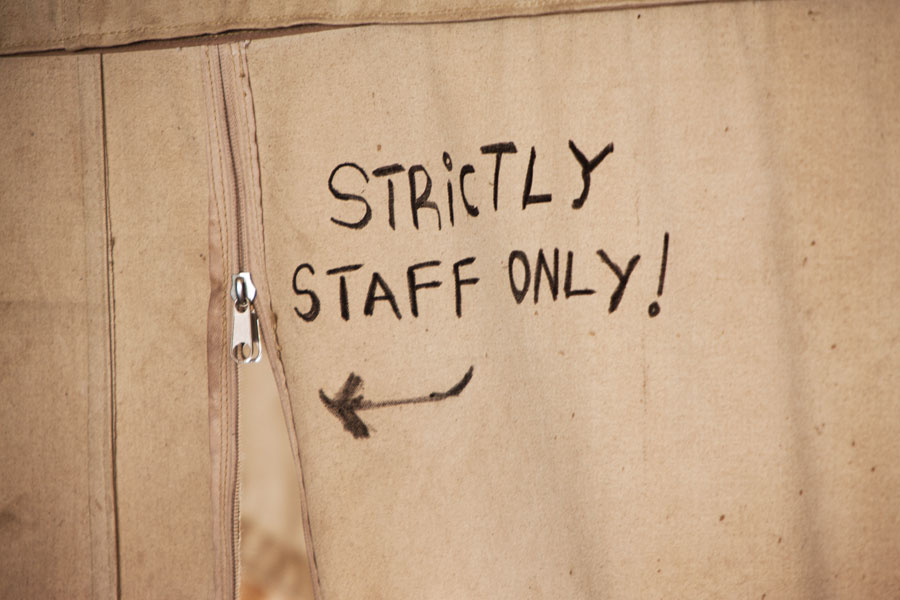 Strictly staff only